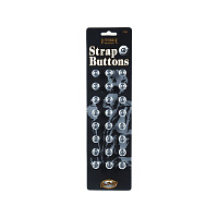 Dunlop 7100SI Strap Buttons 24Pack крепление "рюмка" для гитарного ремня, цвет хром, 24 шт.