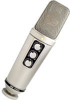 RODE NT2000  студийный конденсаторный микрофон, 1", всенаправленный/кардиоида/восьмёрка, 20 Гц - 20 кГц, -36 дБ на 1 В/Па, 147 dB, обрезной НЧ фильтр