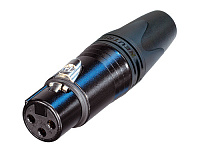 Neutrik NC3FXX-14-B-D кабельный разъем XLR мама, черный, для кабелей большого диаметра до 9.6 мм