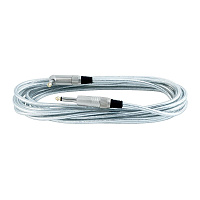 Rockcable RCL30256 D6 SILVER Инструментальный кабель джек моно 6.3 мм - джек моно 6.3 мм угловой, длина 6 м