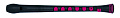 NUVO Recorder+ Black/Pink with hard case блокфлейта сопрано, строй С, немецкая система, накладка на клапаны, материал АБС пластик, цвет черный/розовый