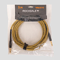 ROCKDALE Wild EY5 инструментальный кабель джек моно 6.3 мм - джек моно 6.3 мм, длина 5 метров, твид, цвет желтый