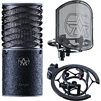 Aston Microphones ORIGIN BLACK BUNDLE  Студийный микрофон с держателем и поп-фильтром, черный корпус