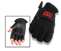 MEINL MDGFL-L  перчатки для барабанщика размер L, черные, открытые пальцы