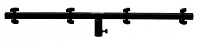 QUIK LOK S195 Стальная стойка/перекладина для крепления 8-ми световых приборов, 100 см, цвет чёрный