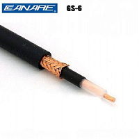 Canare GS-6 BLK инструментальный кабель, диаметр 6 мм, черный, OFC