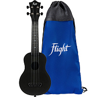 FLIGHT ULTRA S-35 Ink  укулеле сопрано, серия Ultra,  поликарбонат армированный, цвет черный, рюкзак в комплекте