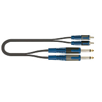 QUIK LOK RKSA130-5 компонентный кабель, пластиковые разъёмы, 2х mono Jack male, 2x RCA male, 5 м