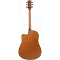 FLIGHT D-155C MAH акустическая гитара, верхняя дека сапеле, корпус сапеле, цвет натуральный