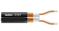 Tasker C121-BLACK сдвоенный несимметричный кабель, OFC 2х0.25 кв.мм