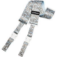Dimarzio DD2253 Ремень для гитары STEVE VAI CLIPLOCK - UTOPIA™ BLUE & SILVER GUITAR STRAP, рисунок UtoPIA Blue