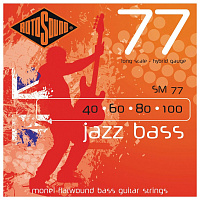 ROTOSOUND SM77 JAZZ BASS FLATWOUND STRINGS MONEL струны для бас-гитары, монель, 40-100