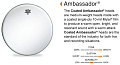 Remo BR-1118-00 18"Ambassador coated, пластик для бас барабана, с напылением