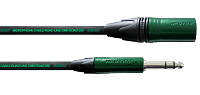 Cordial CRM 10 MV инструментальный кабель XLR male/джек стерео 6,3 мм male, разъемы Neutrik, 10,0 м, черный
