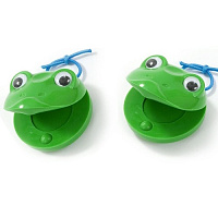 ALINA AC-frog Кастаньета пластиковая, зеленая лягушка