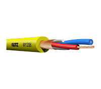 KLOTZ MY206GE  Микрофонный кабель, 2x0,22 кв.мм, диаметр 6 мм, гибкий, PVC, желтый
