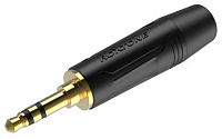 ROXTONE RMJ3PS-BG Разъем JACK 3.5 мм, стерео, с резиновым держателем под кабель, цвет черный