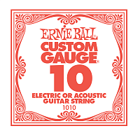 Ernie Ball 1010 струна для электро- и акустических гитар. Сталь, калибр .010