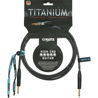 Klotz TI-0300PP  TITANIUM инструментальный кабель, моноджек моноджек, 3 метра, черный, разъемы Klotz