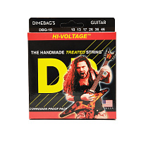 DR DBG-10 струны для электрогитары, калибр 10-46, серия HI-VOLTAGE™, обмотка никелированная сталь, покрытие есть