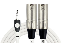 Kirlin LGY-370L 1M WH кабель Y-образный 1 м, 3,5 мм мини-джек стерео - 2 x XLR "папа"