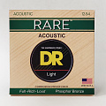DR RPM-12 струны для акустической гитары, калибр 12-54, серия RARE™, обмотка фосфористая бронза, покрытия нет