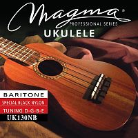 Magma Strings UK130NB  Струны для укулеле баритон, гавайский строй 1-E / 2-B / 3-G / 4-D, серия Nylon Negro