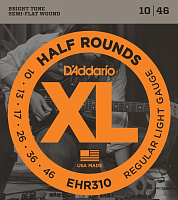 D'ADDARIO EHR310 струны для электрогитары, Reg. Light, калёная сталь, шлифованная оплетка, 10-46