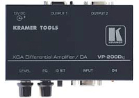 Kramer VP-200Dxl Усилитель-распределитель 1:2 VGA с регулировкой уровня и АЧХ, дифференциальный вход, 400 МГц
