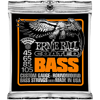 Ernie Ball 3833 струны для бас-гитары Coated Bass Hybrid Slinky (45-65-85-105)