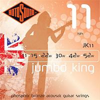 ROTOSOUND JK11 STRINGS PHOSPHOR BRONZE струны для акустической гитары, покрытие - фосфорированная бронза, 11-52
