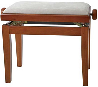 GEWA Piano Bench Deluxe Cherry Matt банкетка матовая вишня прямые ножки верх бежевый