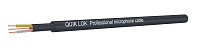 QUIK LOK CM675BK профессиональный микрофонный кабель 2 x 0.22 мм², d=6.3мм, бухта, черный (цена за метр)