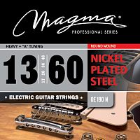 Magma Strings GE190N  Струны для электрогитары, серия Nickel Plated Steel, калибр: 13-17-26-36-46-60, обмотка круглая, никелированная сталь, натяжение Heavy+"A" Tuning