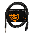 ROCKDALE XF001-3M микрофонный кабель XLR мама - стерео джек 6.3 мм, длина 3 метра