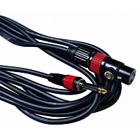 STANDS & CABLES MC-084XJ-5 Микрофонный кабель, длина 5 метров, разъемы XLR "мама"  Jack 6.3 мм моно, цвет черный