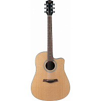 FLIGHT D-155C MAH  акустическая гитара, верхняя дека сапеле, корпус сапеле, цвет натуральный