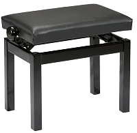 Hidrau X30 Black Matt банкетка, черная сатинированная, сиденье - черный кожзам