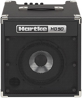 Hartke HD50 басовый комбоусилитель 50 ватт, 10" гибридный драйвер, 3х полосный эквалайзер, вход Active/passive, 6,3мм гнездо наушников, 3.5мм стерео AUX