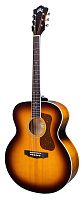 GUILD F-250E Deluxe Maple ATB электроакустическая гитара формы джамбо, топ - массив ели, корпус - огненный клён, цвет  санбёрст