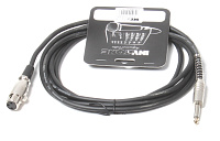 INVOTONE ACM1003/BK  Микрофонный кабель, mono jack 6.3 - XLR3F, длина 3 метра, цвет черный