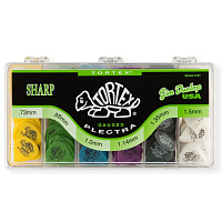 Dunlop 4121 Tortex Sharp Display  медиаторы, 0,73/0,88/1/1,14/1,35/1,5 мм; по 36 шт.