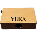 YUKA LT-CAJ2-WT тревел-кахон, съемный подструнник, бас порт, тапа белый тик, корпус орех, ремень