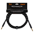 ROCKDALE Wild E3 инструментальный кабель джек моно 6.3 мм - джек моно 6.3 мм, 3 метра, твид, черный 