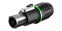 ROXTONE RS4FP-HD-Green Разъем кабельный типа speakon, сверхпрочный, с металлическим основанием, 4-контактный, "female", контакты: никелированная латунь. Цвет черно-зеленый