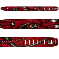 Perri's P25AB-01  Кожаный ремень 2,5" для гитары, красный дьявол