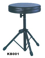 VESTON KB001 стульчик круглый, высота 52 см, диаметр сиденья 33 см, цвет черный