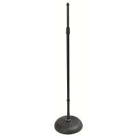 OnStage MS7201QTR  микрофонная стойка прямая, круглое основание, регулируемая высота, черная