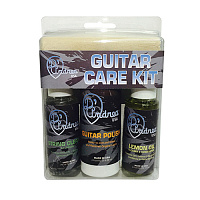 D'Andrea GCKD  Набор для ухода за гитарой Deluxe. В комплекте: очиститель для струн, полироль для гитары, лимонное масло, хлопковая салфетка для полировки