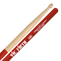 VIC FIRTH 7AVG  барабанные палочки с антискользящим покрытием, тип 7A с деревянным наконечником, материал - гикори, длина 15 1/2", диаметр 0,540", серия American Classic